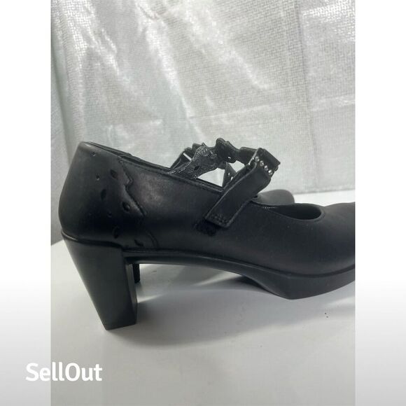 Naot Women's Black Leather Mary Jane Pumps Size 7.5 US Block Heel - Picture 6 of 8
